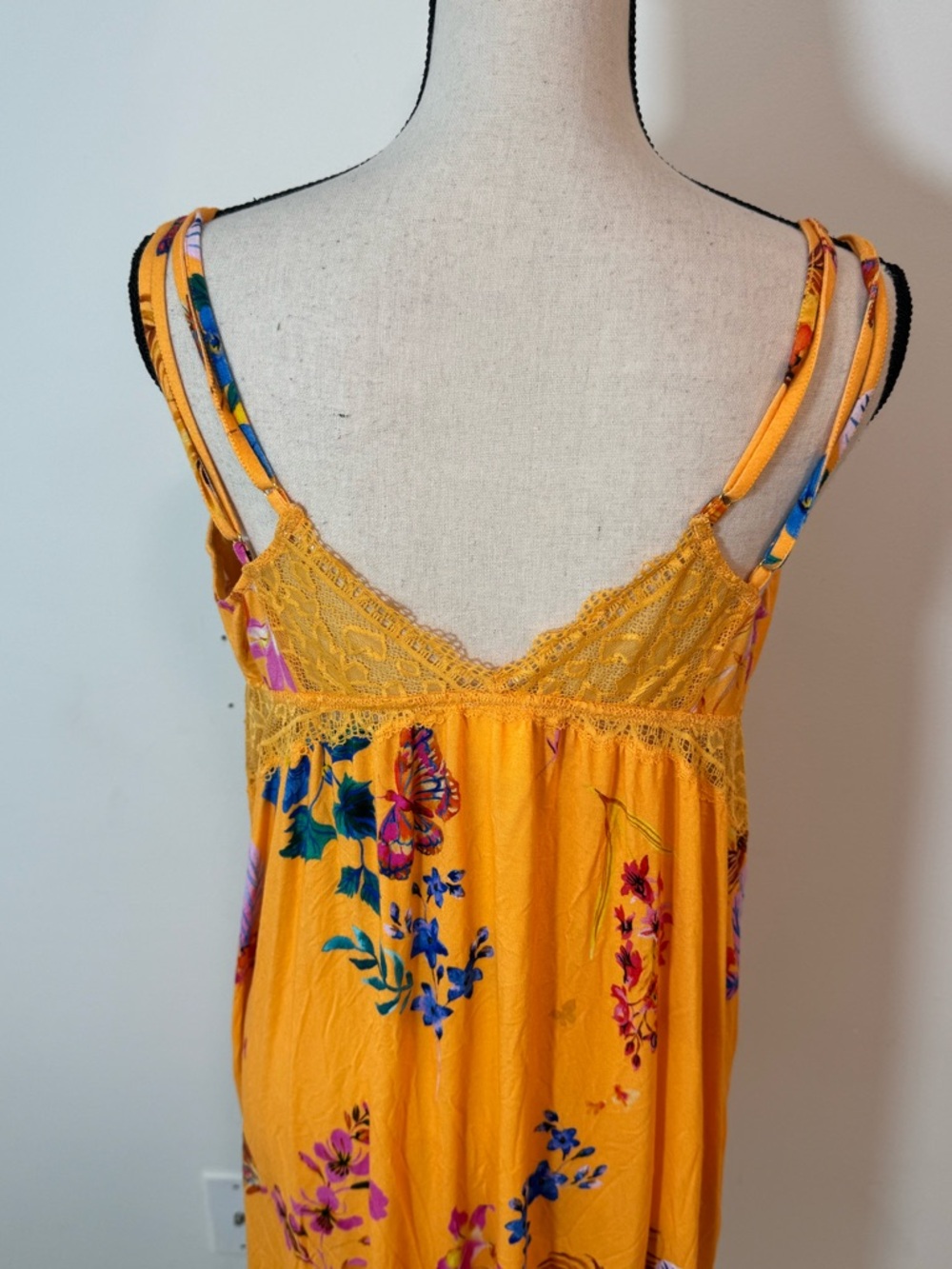 Soma Cool Nights Soft Support Chemise Lace Trim Floral Tropical XL 16-18 - Picture 8 of 15